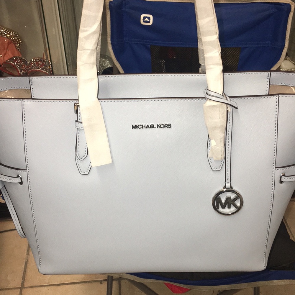 Micheal Kors Gilly Pale Blue Travel Drawstring